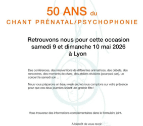 Colloque 50 ans du chant prénatal en psychophonie