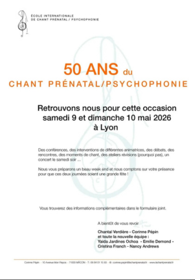 Colloque 50 ans du chant prénatal en psychophonie